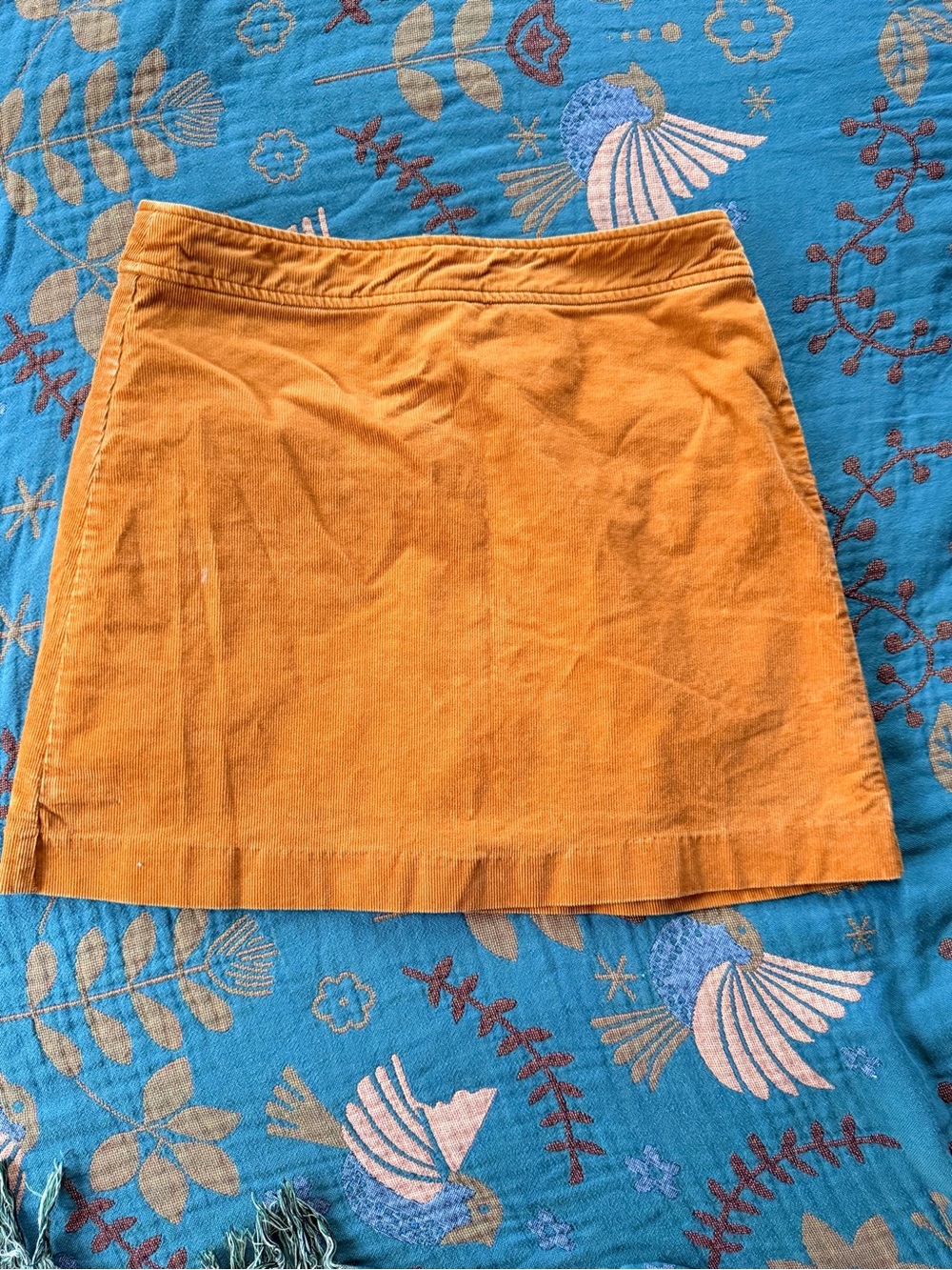 J Crew Women's Mustard yellow Corduroy A-Line Mini Skirt